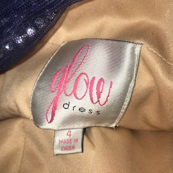 High-Neck Navy Blue Prom Dress (worn once) - Picture 4 of 6